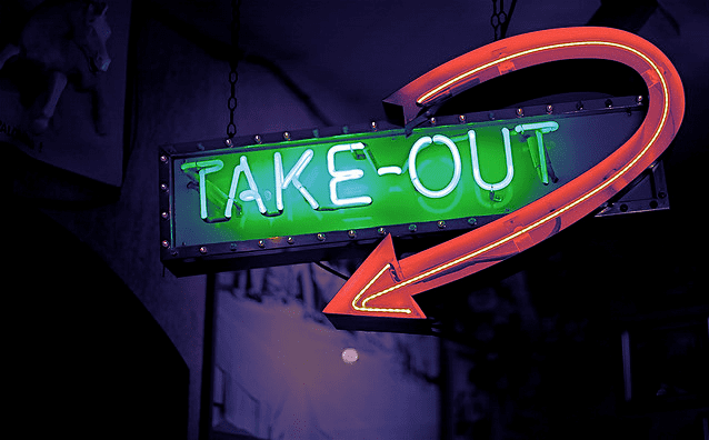 take-away sign